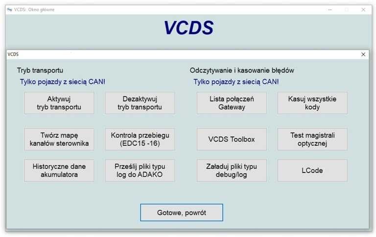 Oprogramowanie do VCDS 24.7.0