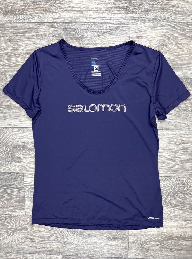 Salomon футболка M размер женская спортивная фиолетовая оригинал