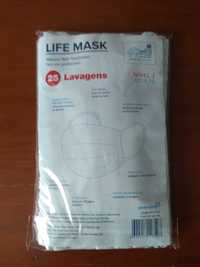 4 Máscaras Laváveis Profissionais Safe Covid 25 lavagens