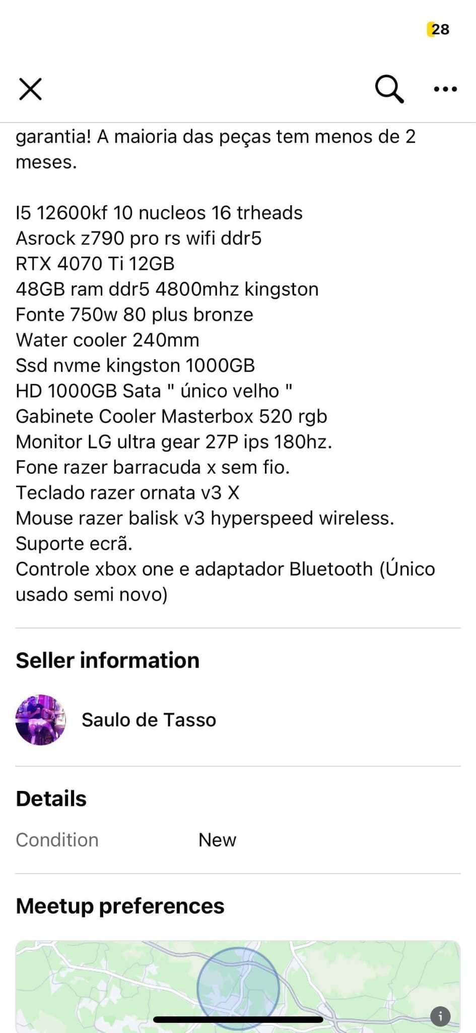 Pc gamer completo RTX 4070ti