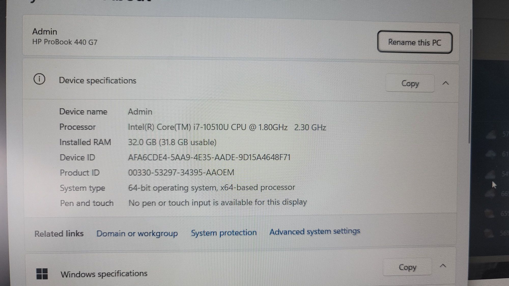 Ноутбук HP Proobook 440 G7 i7-10510u/32/512