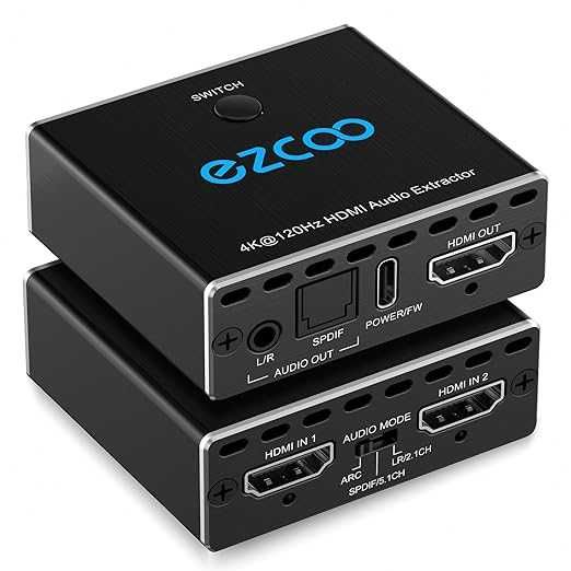 Extrator de Áudio HDMI 4K 120Hz (HDMI 2.1)