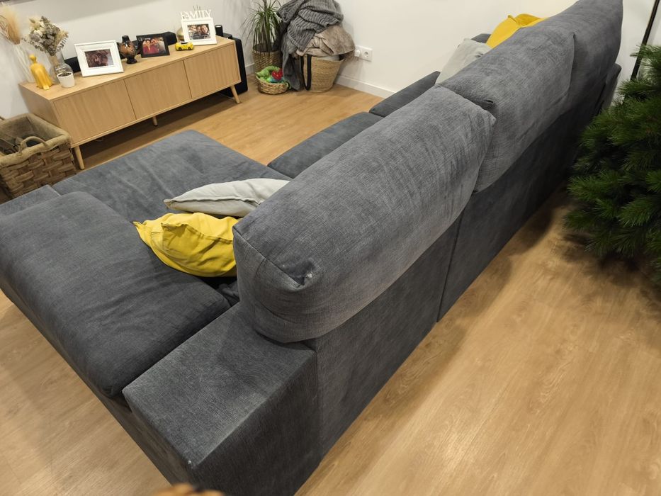 Sofá chaise longe 3 lugares