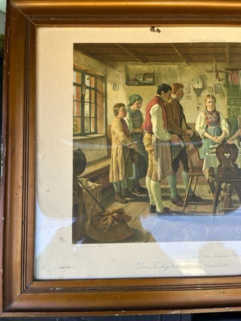 Quadro/moldura com estampa antiga