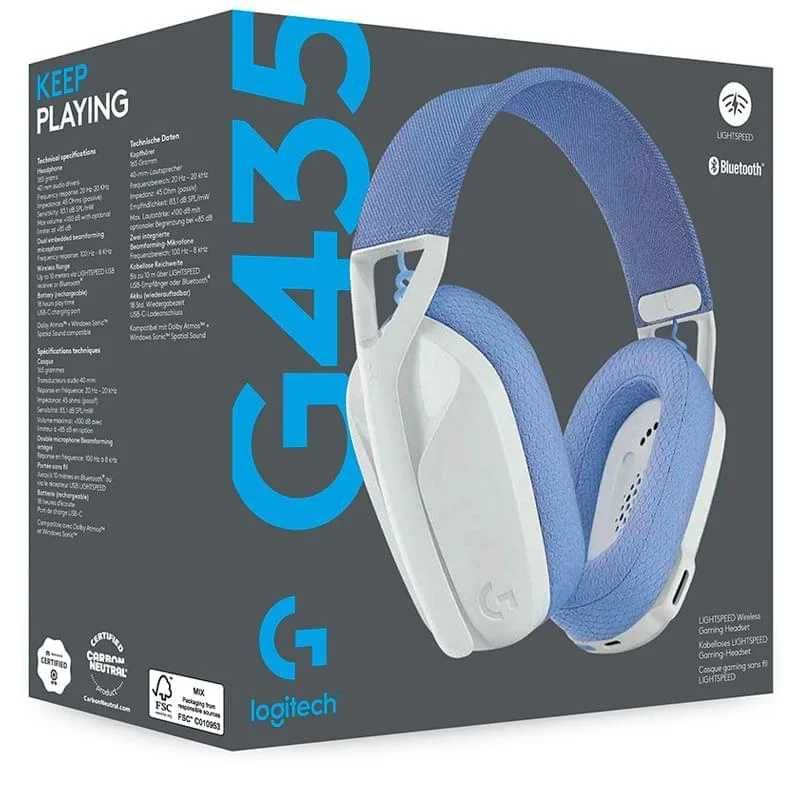 Навушники Logitech G435 Lightspeed Wireless Gaming Headset White
