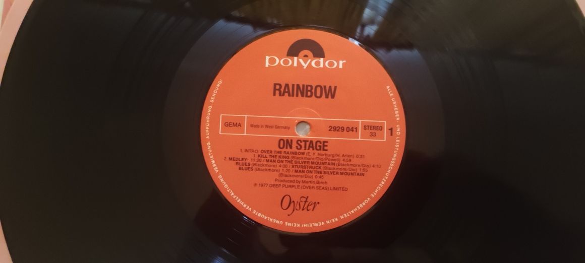 Rainbow "On Stage" 2 LP Germany Original Nm/Nm