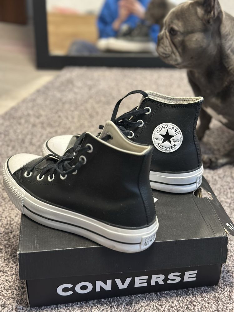 Кожаные кеды converse