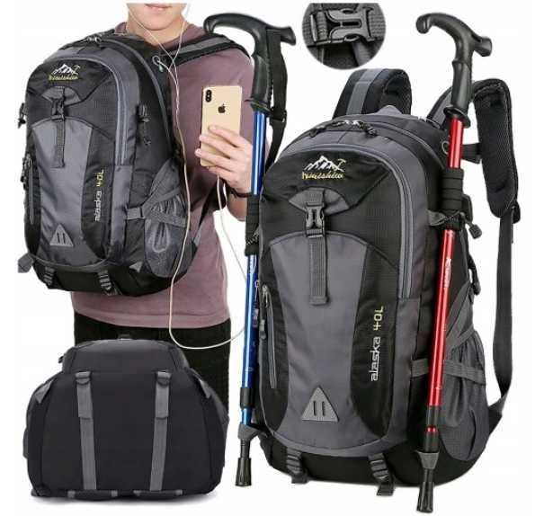Nowy plecak turystyczny, trekkingowy, 40L, lekki, pojemny, mocny