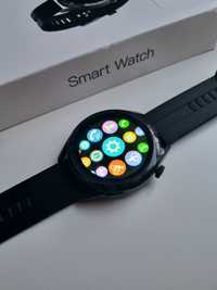 Czarny smartwatch okrągły