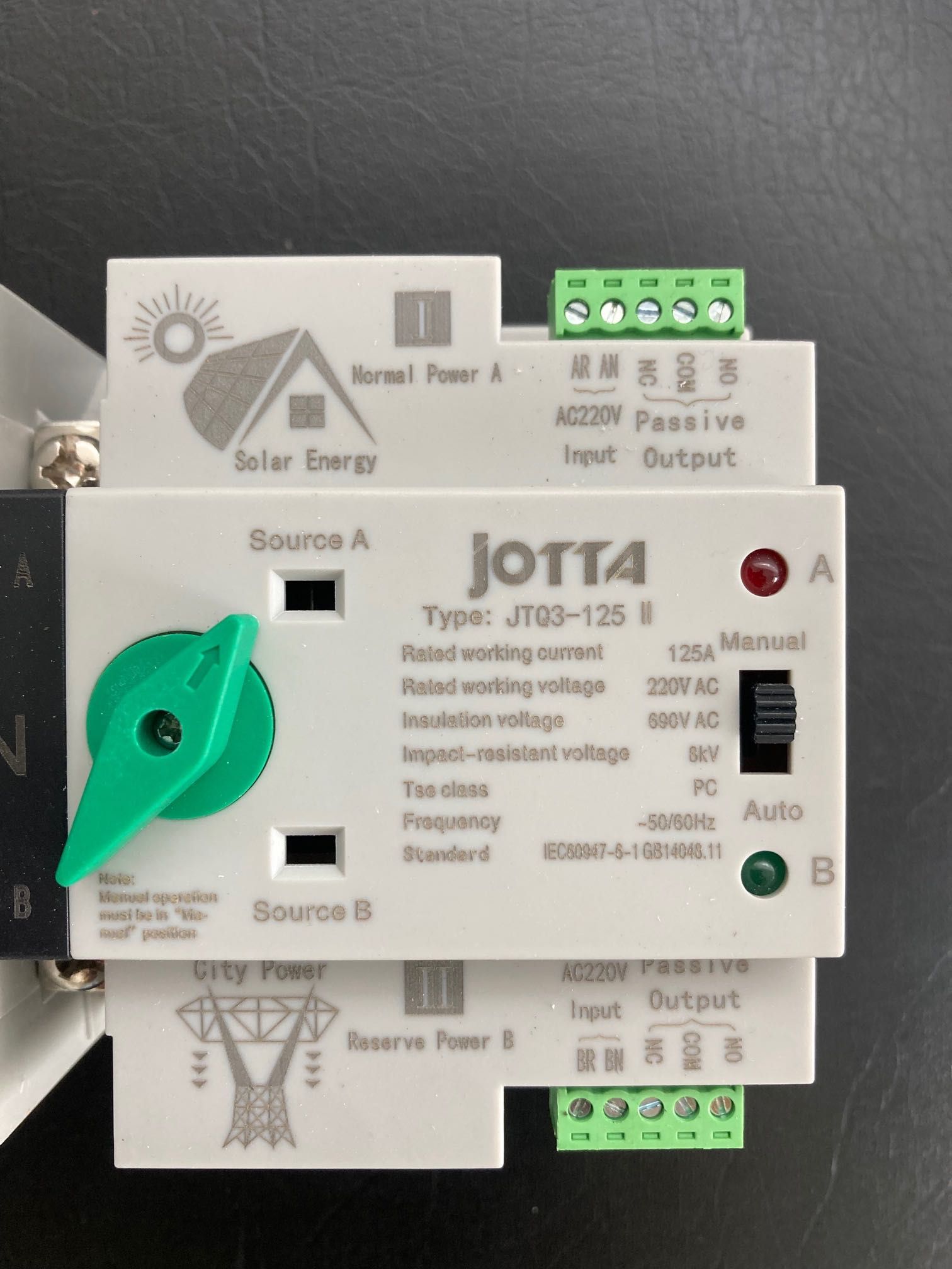 Interruptor de transferência automática 125A