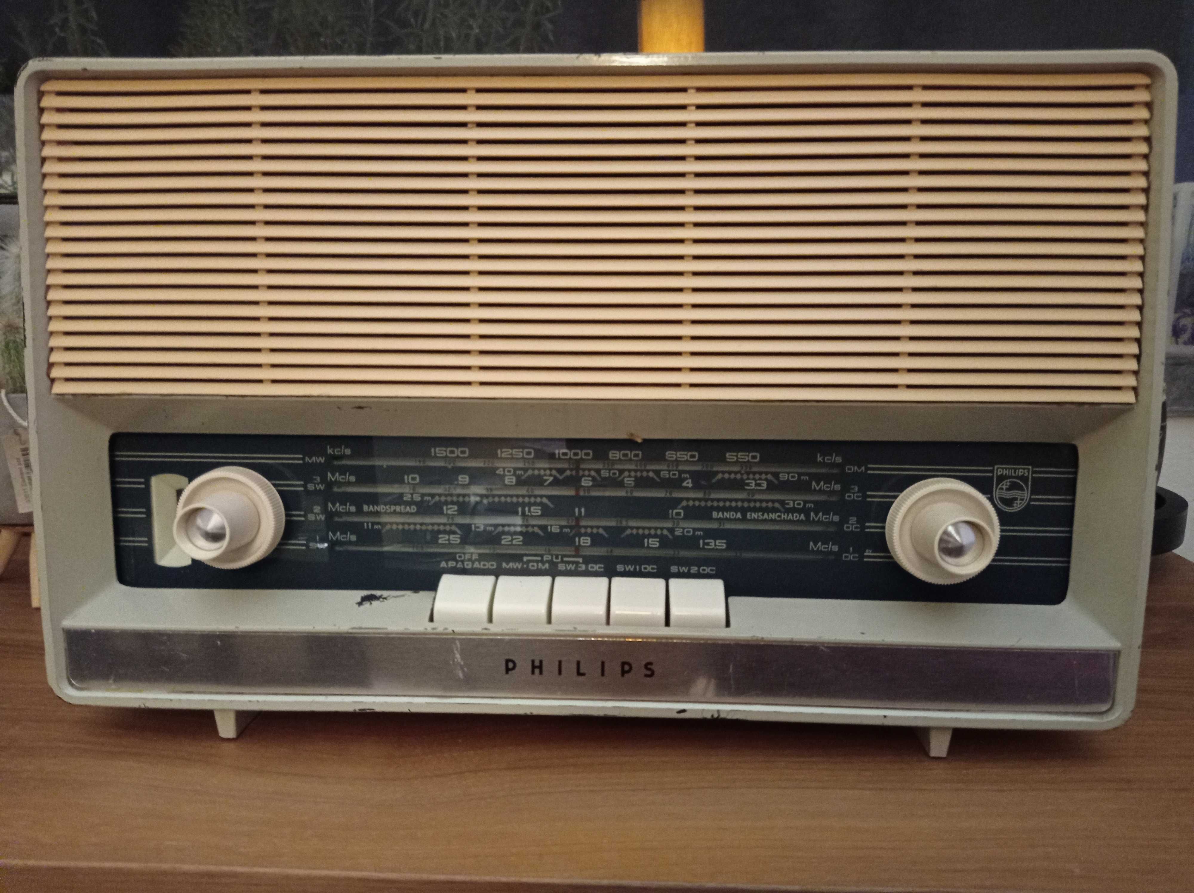 Retro radio Philips B3X16A - rádio válvulas antigo [c/ FM e Bluetooth]