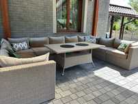 Meble ogrodowe - sofa plus stół