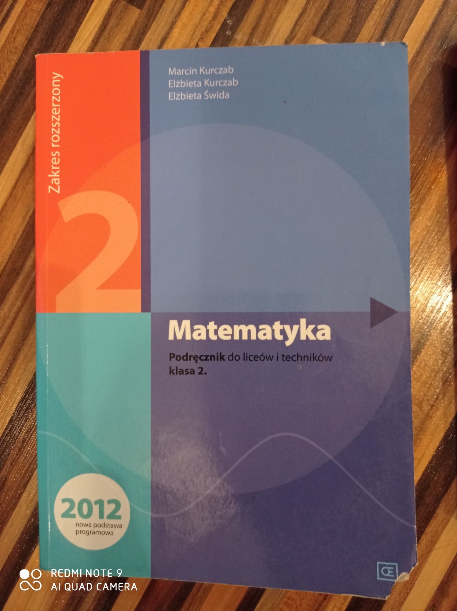 Matematyka klasa  2  2012 zakres podstawowy i rozszerzony