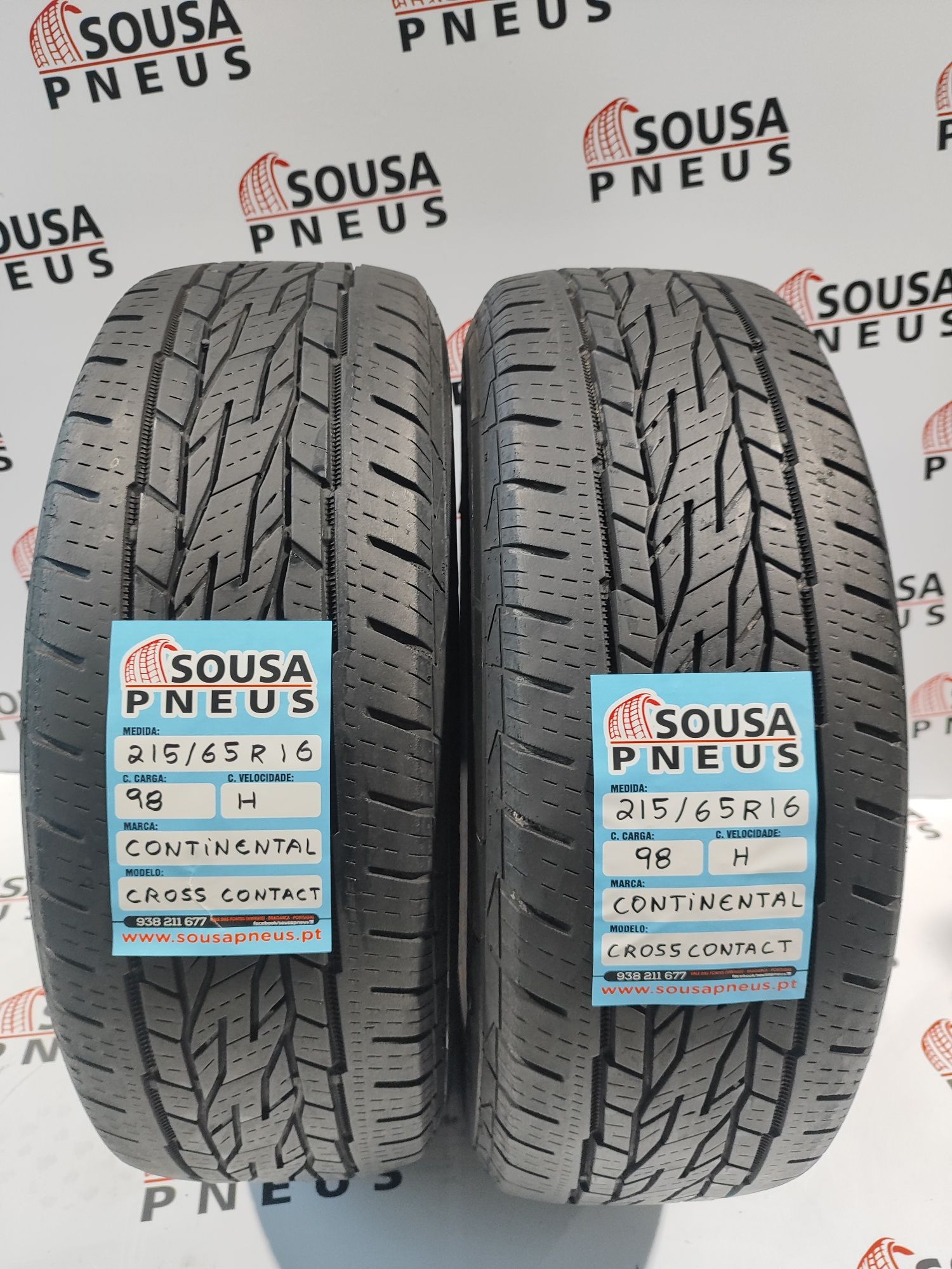 2 pneus semi novos 215-65R16 Continental - Oferta dos Portes