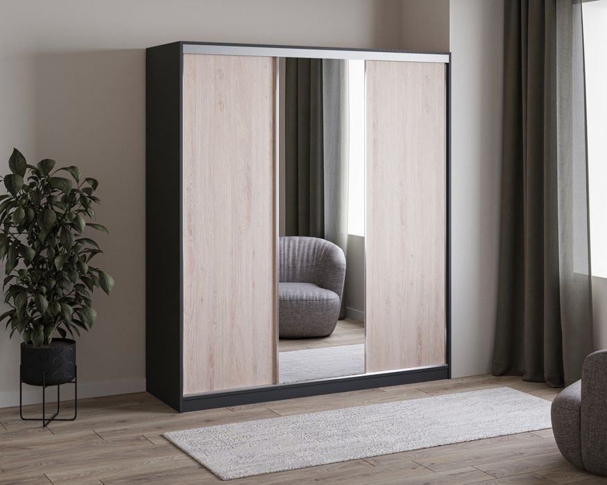 Szafa przesuwna 180 cm elegancka do sypialni PROMOCJA