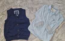 Zestaw koszula plus rozpinana kamizelka 116 (H&M i Cool Club)