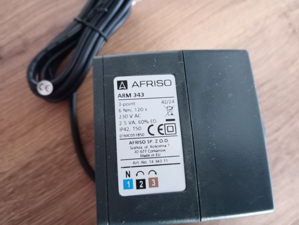 Siłownik afriso ARM 343 3 punktowy pro click 230V do zaworu mieszające