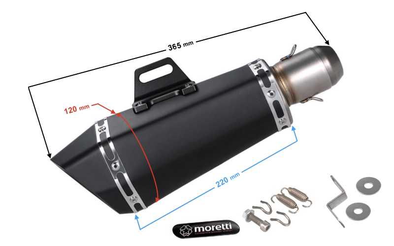 Wydech Tłumik Końcówka Adapter Tuning DB-KILLER Sportowa Czarny MAT