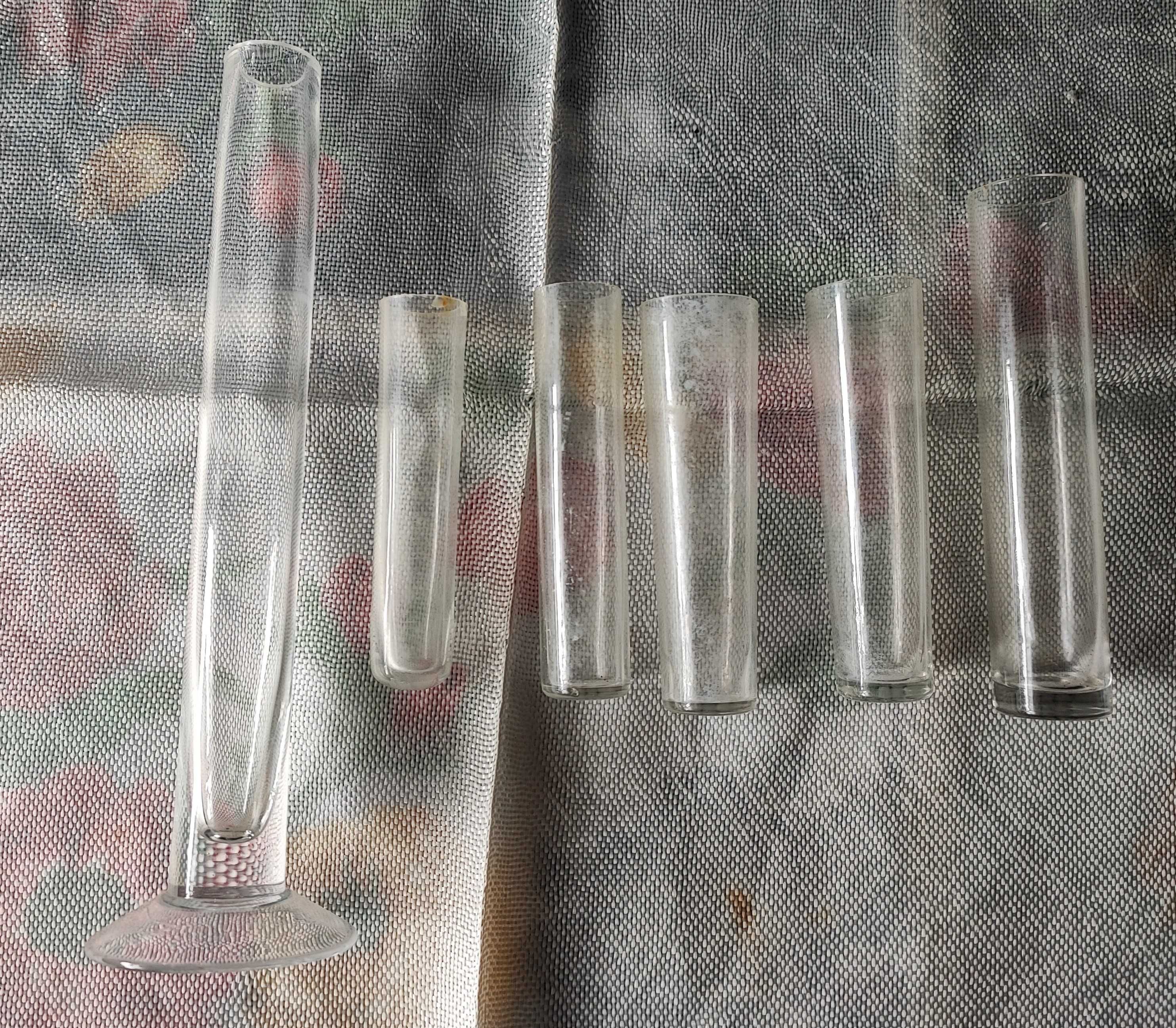 Lote de peças em vidro de laboratório