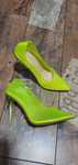 Public Desire angielskie neonowe szpilki limonka 39