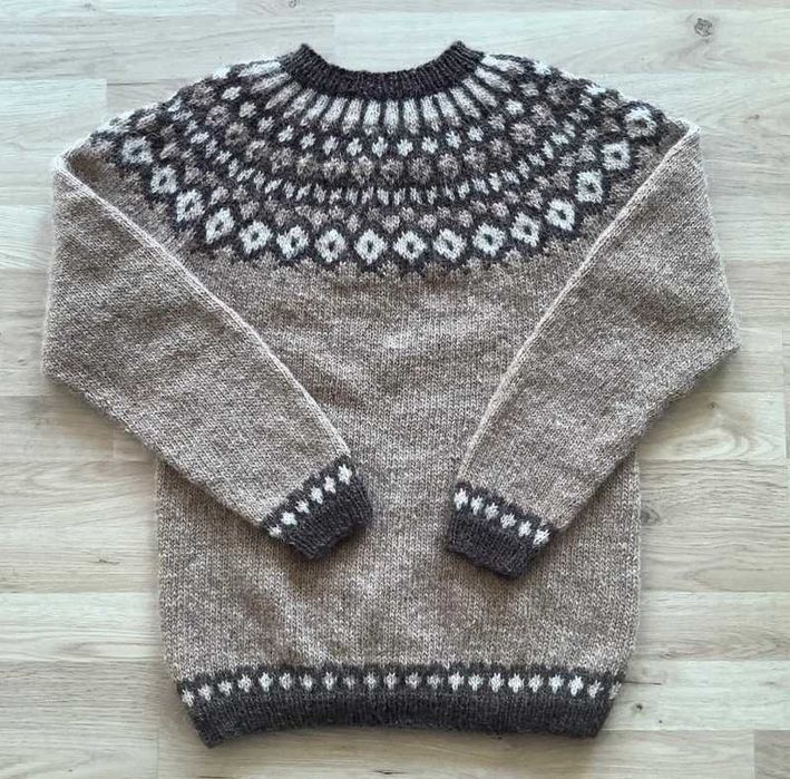 Sweter islandzki 100% welna lopapeysa