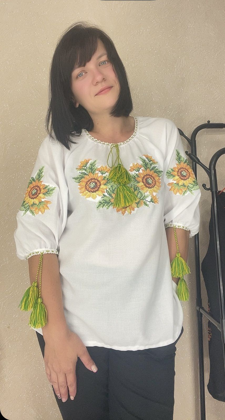 Жіноча вишиванка рукав 3/4