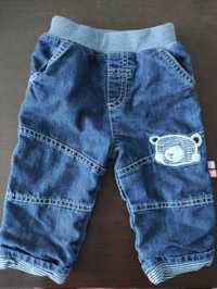 Spodnie niemowlęce grubsze jeansy