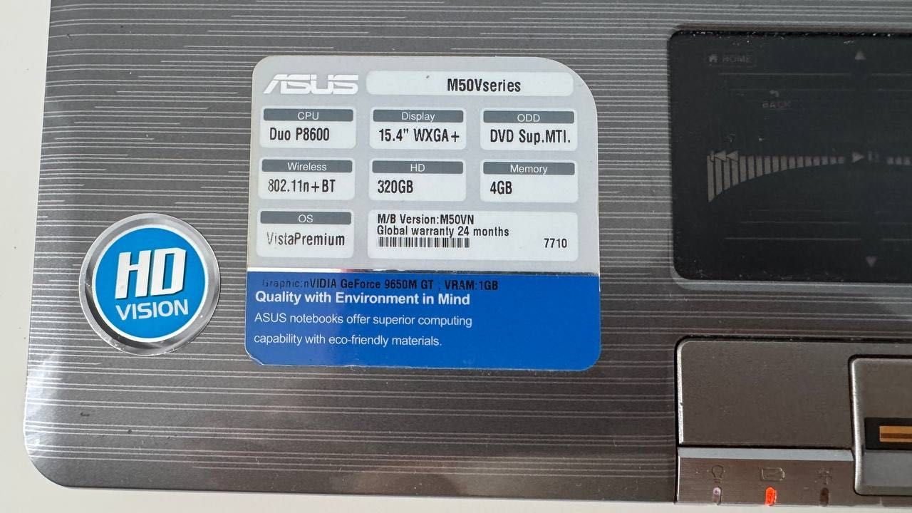 Stary laptop ASUS M50V Dual Core 320 Gb 4 Gb