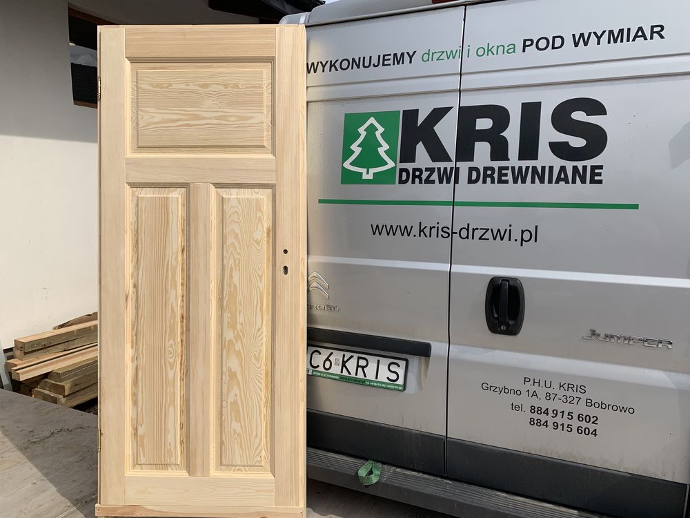 Drzwi lite drewniane 800 ofert SOSNOWE OD RĘKI wewnętrzne CAŁA POLSKA