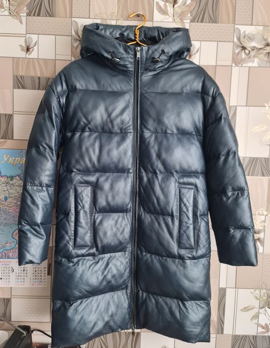 Пуховик куртка натуральная кожа кожаная