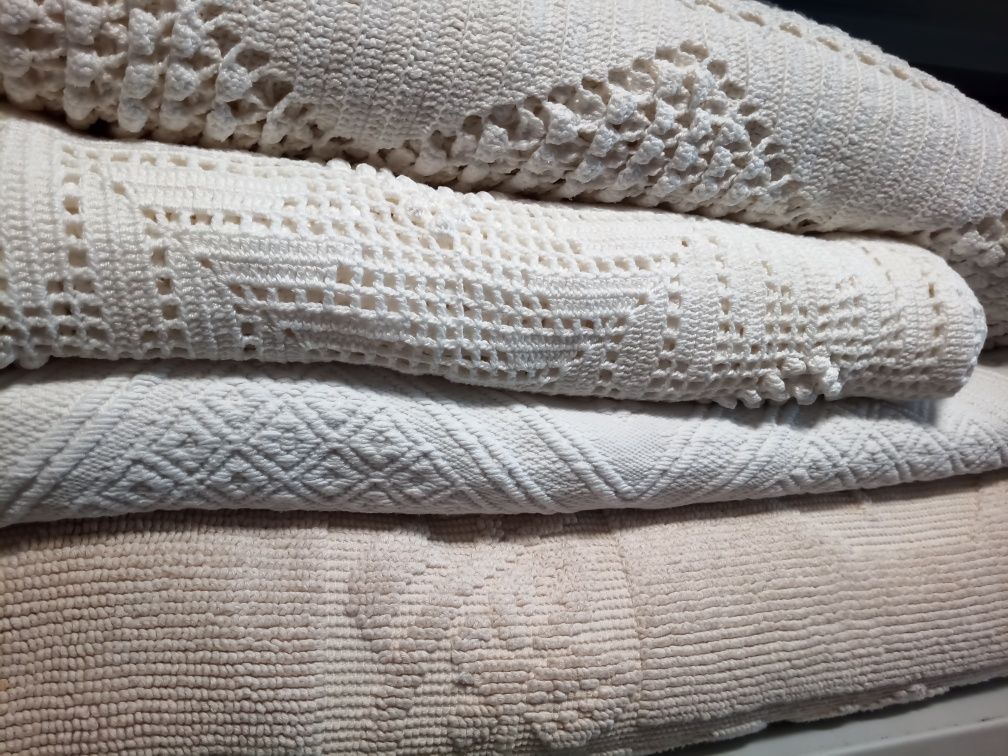 Colchas de cama, brancas