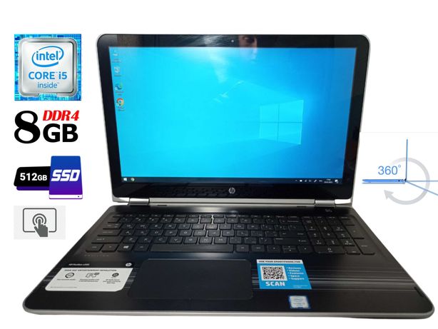 Ноутбук-Планшет HP x360 15 IPS Core i5-6200U 2.8ГГц 8/500Гб SSD