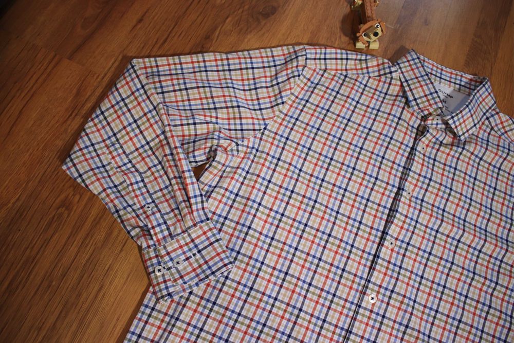 Koszula Olymp r. 44 luxor modern wielokolor dł rękaw w kratkę męska