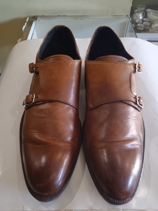 Продам итальянские кожаные туфли монки Calzolaio.42 размер.