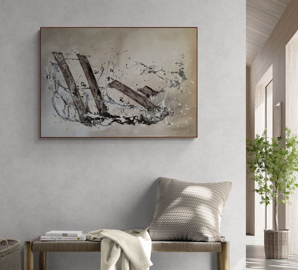 Quadro de arte abstrata tela tamanho 100x70cm