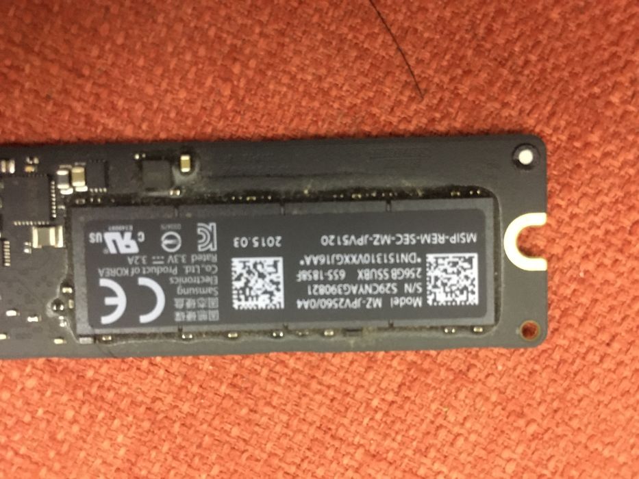Ssd 256 Gb Macbook pro 15”