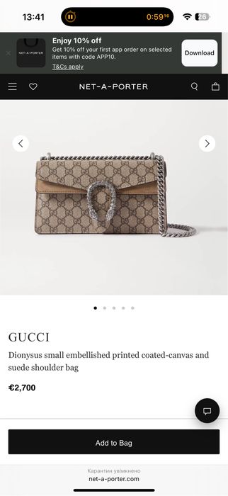 Жіноча сумка Gucci оригінал