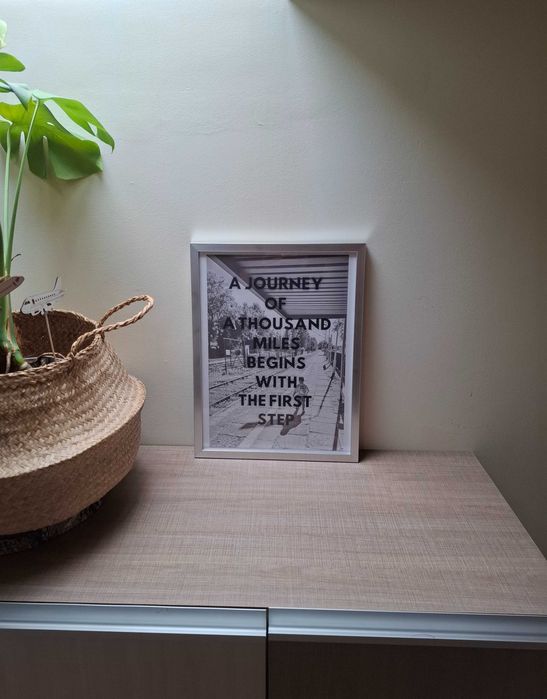 Plakat Motywacyjny A3 – w szarej ramce