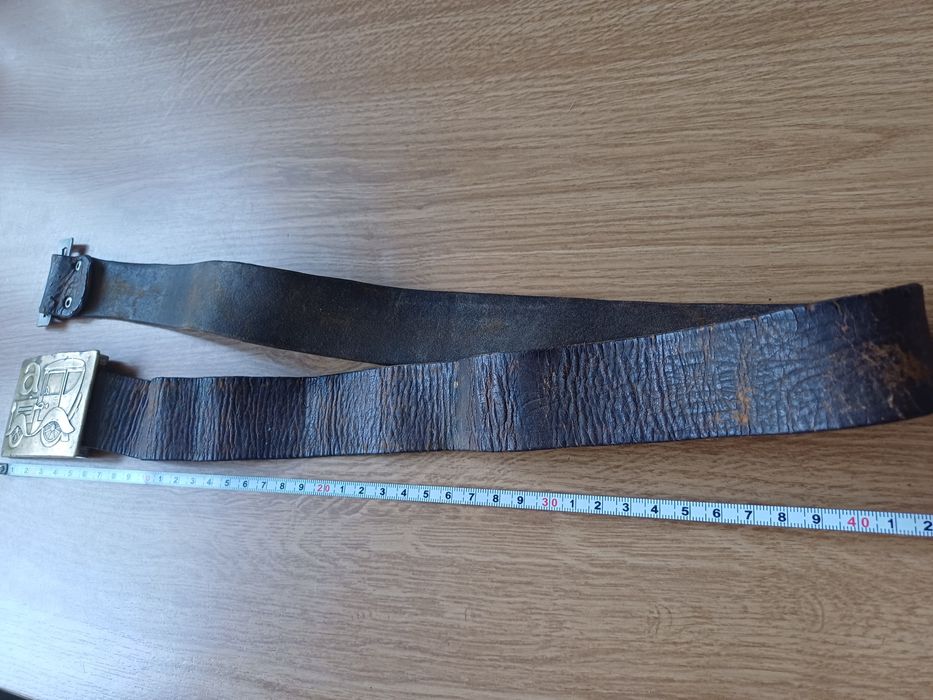 Ремень кож. с бляхой старый