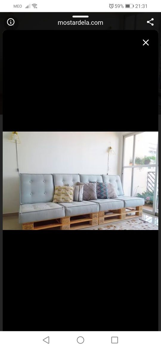 Almofadas sofá palete