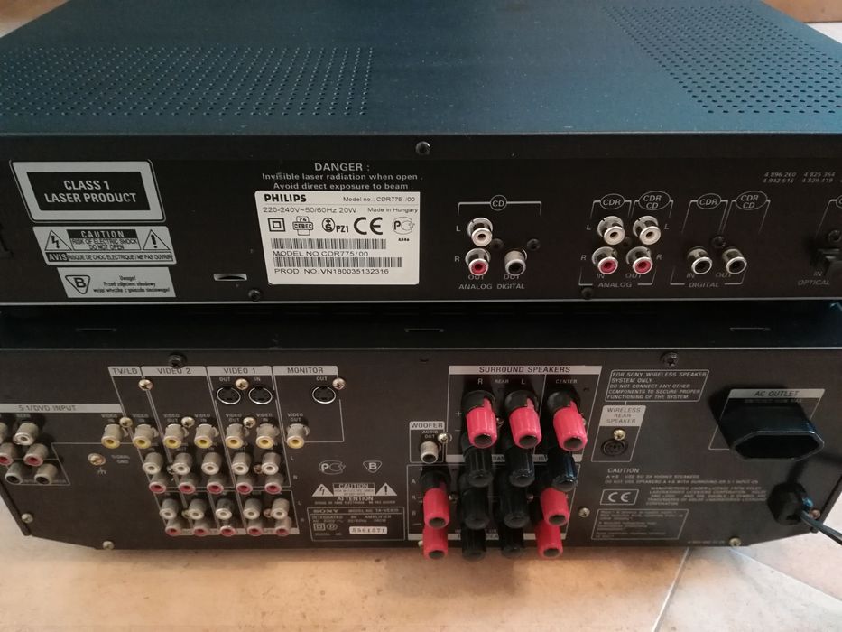 Amplificador Sony - Leitor e Gravador CDs Philips
