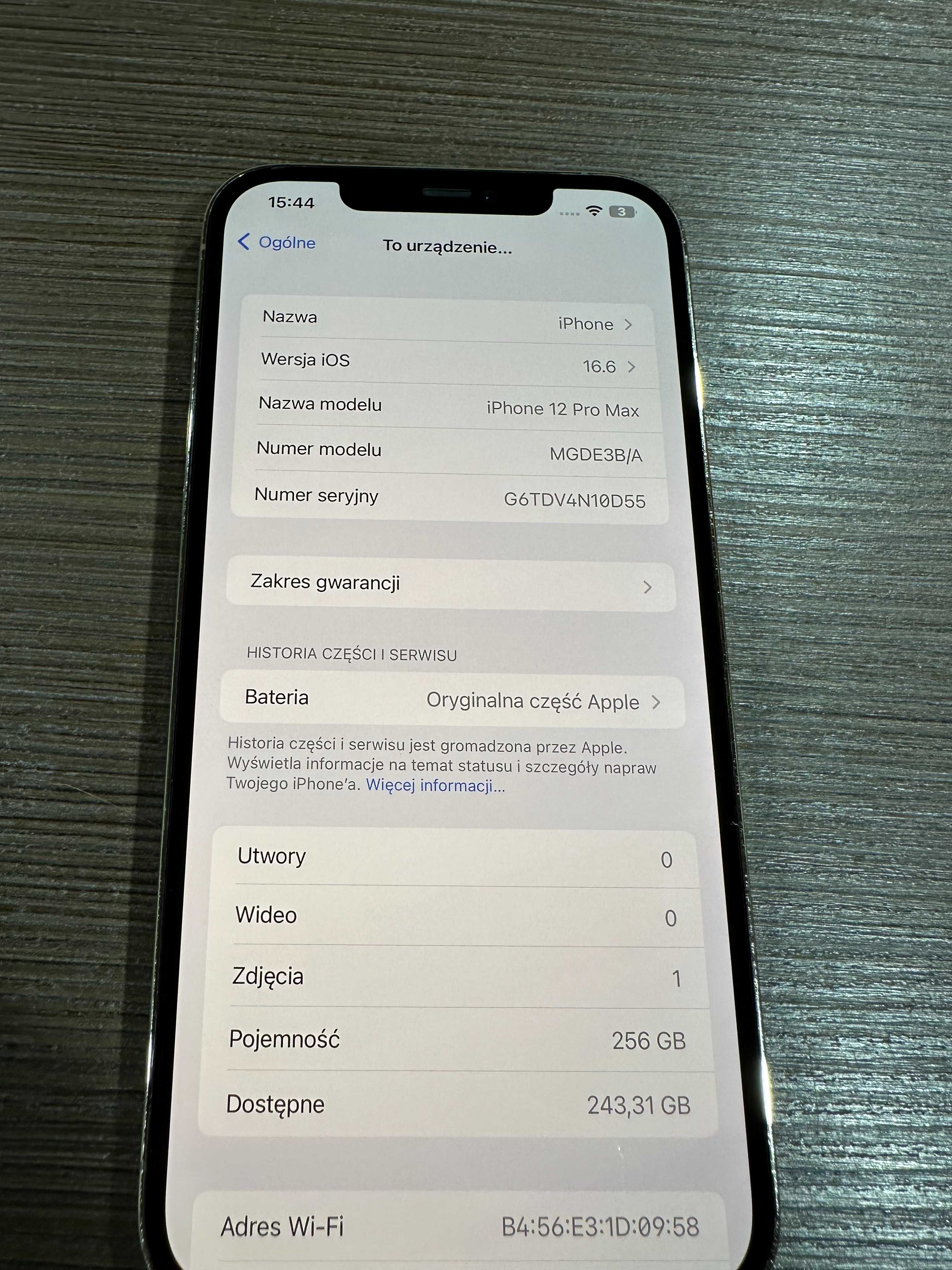 Iphone 12pro Max Gold 256GB  Nowa ORG Bateria Piękny