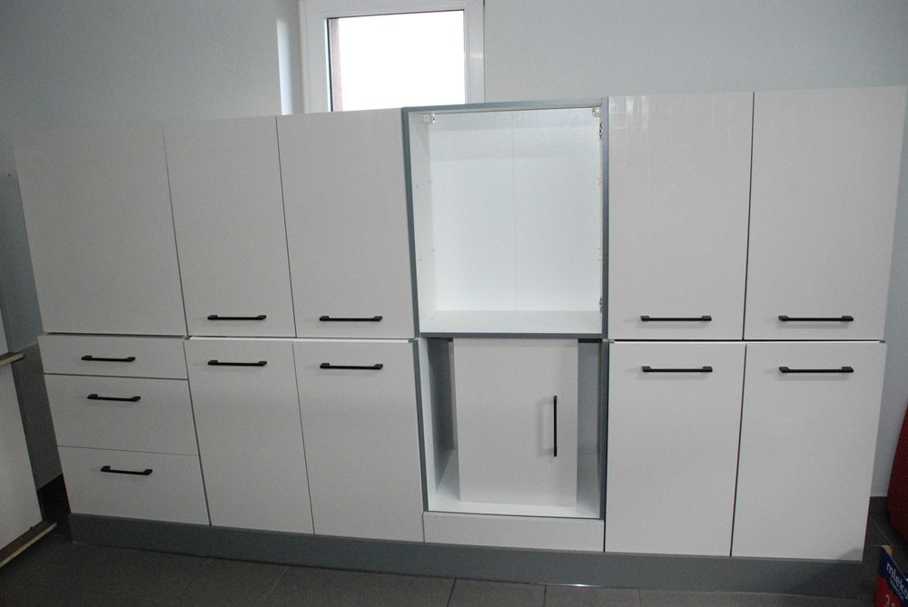 Meble kuchenne KASHMIR Fronty Kaszmir AKRYL MAT/ANTRACYT-3,4 m + blat
