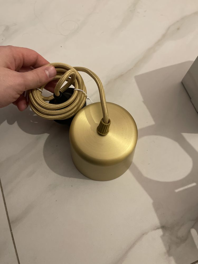 Hemma Ikea oprawka z kablem brudne złoto, miedziany 3 szt.