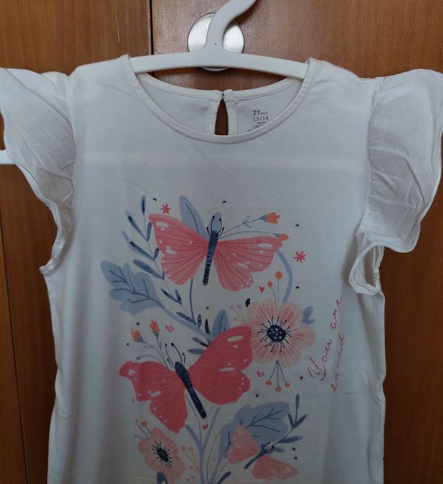 Camisola t-shirt branca da zippy 13-14 anos