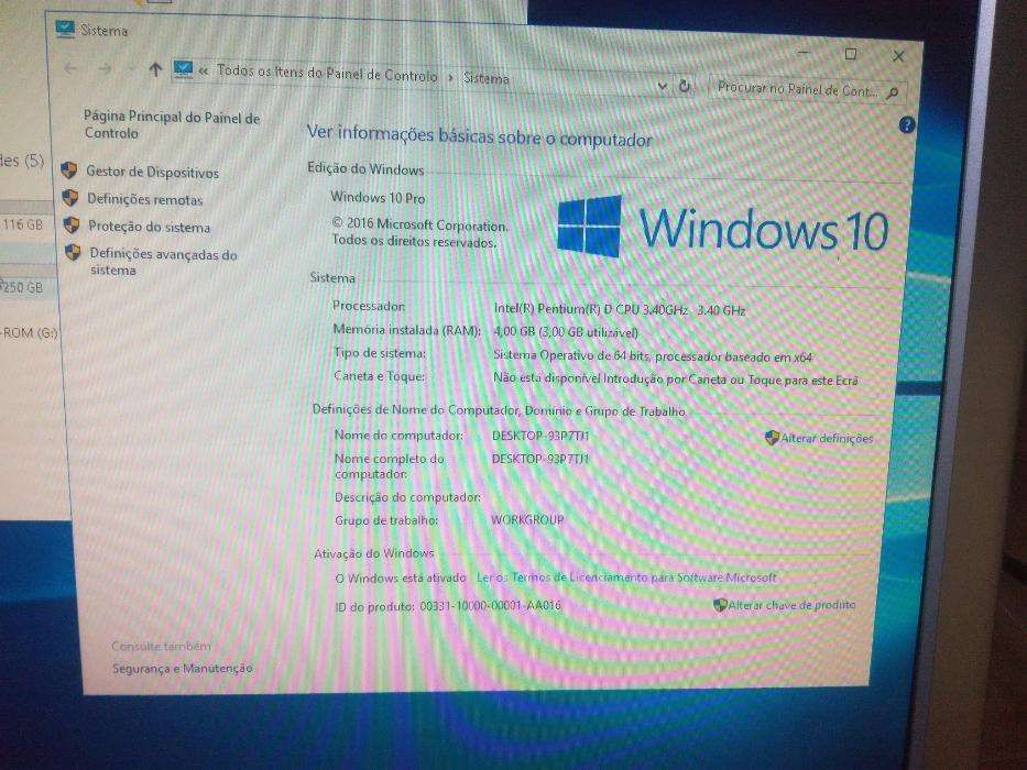 Torre PC Desktop - Pentium D | 4 Gb Ram | Windows 10 Pro | Office 2021