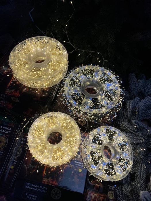 а Роса Хвоя Лапа Мішура гірлянда 50м / 100м / 200м