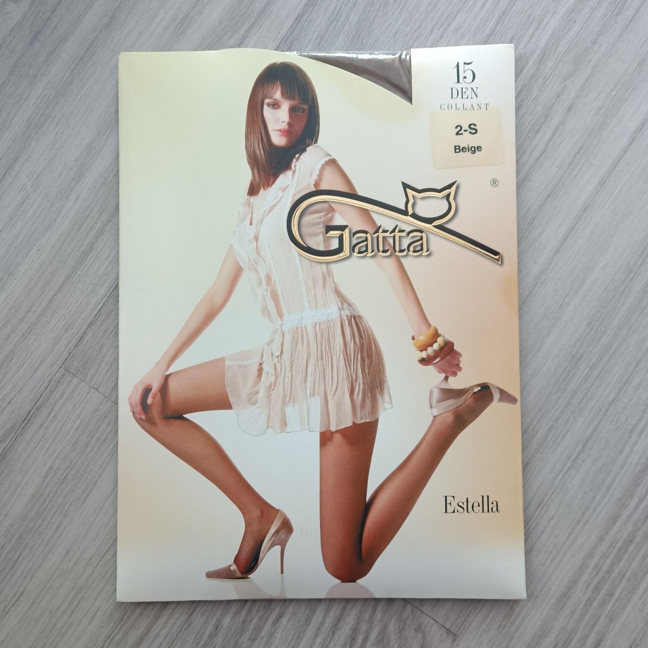 Rajstopy Gatta Estella 15 den 2-S beige nowe
