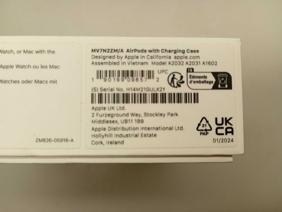 Apple AirPods gen 2 Gwarancja igielna jasło