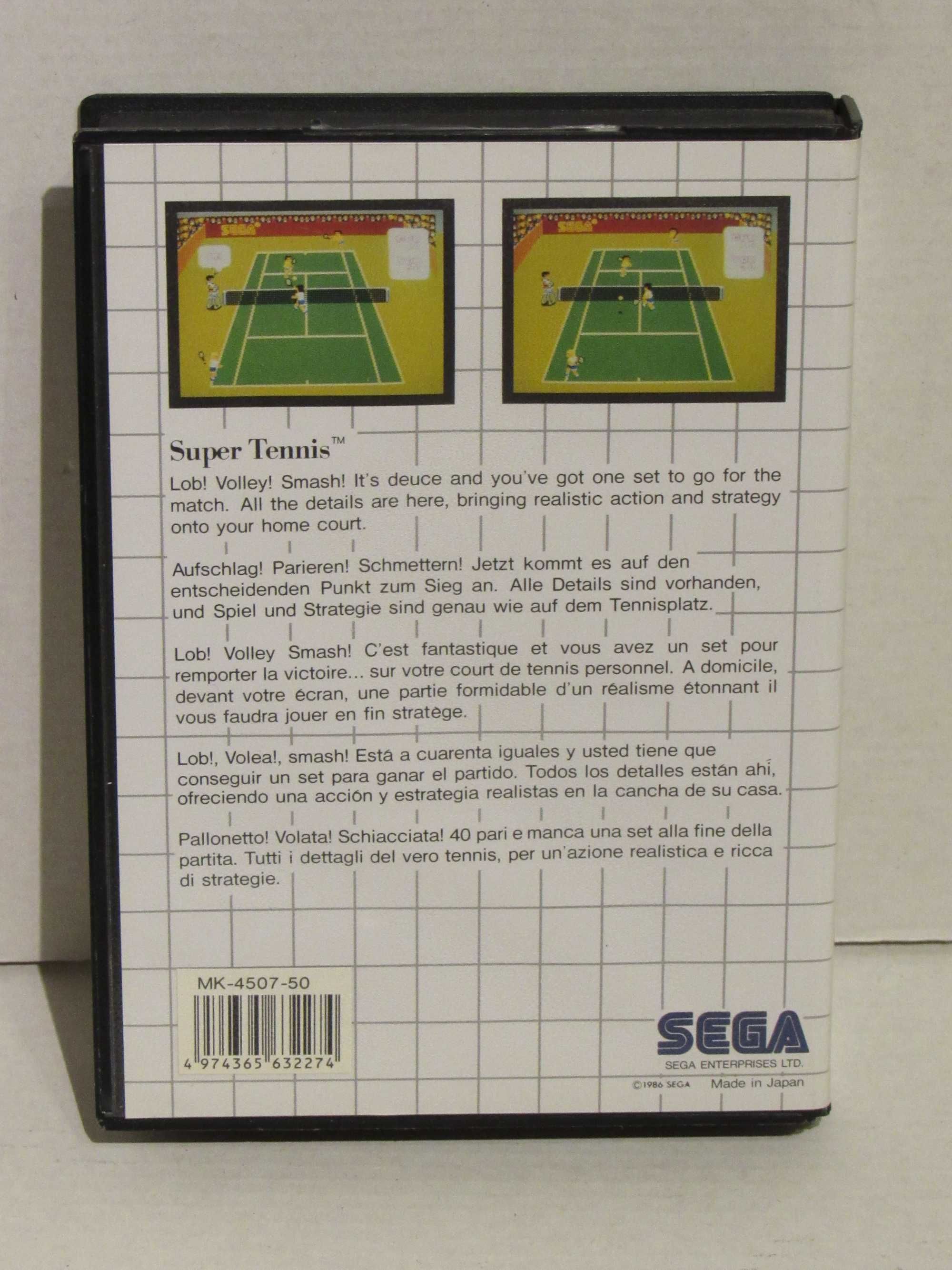 Jogo Sega Master System Super Tennis completo